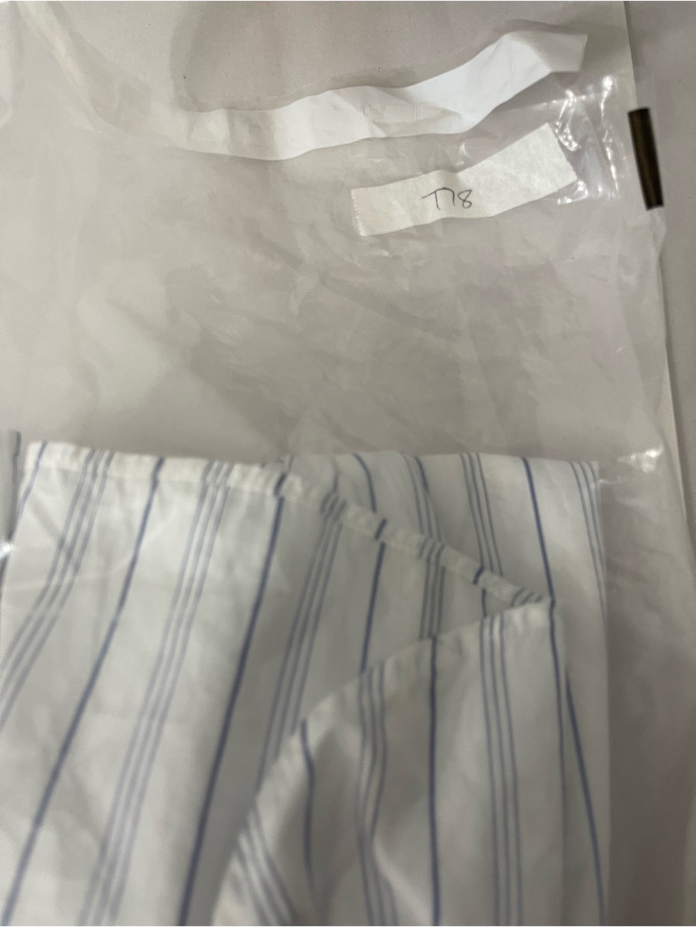 Frank & Eileen NWOT Grayson White Striped Button Down Relaxed Tunic Shirt Sz L - Picture 11 of 11